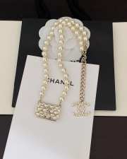 Chanel pearl small bag charm necklace  - 1