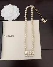 Chanel pearl small bag charm necklace  - 3