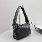 Alexander Wang Ryan puff small bag in black buttery leather 28x11x20cm - 3