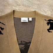 Burberry men's V-neck knitted wool cardigan in brown - 6