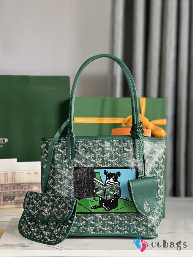 Goyard Anjou mini tote bag in green 20x20x10cm - 1