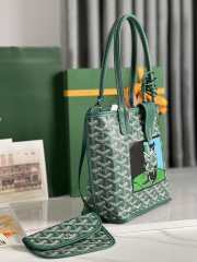 Goyard Anjou mini tote bag in green 20x20x10cm - 6