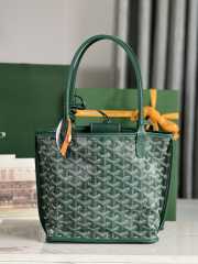 Goyard Anjou mini tote bag in green 20x20x10cm - 5