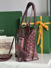 Goyard Anjou mini tote bag in burgundy 20x20x10cm - 6