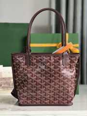 Goyard Anjou mini tote bag in burgundy 20x20x10cm - 4