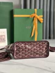 Goyard Anjou mini tote bag in burgundy 20x20x10cm - 3