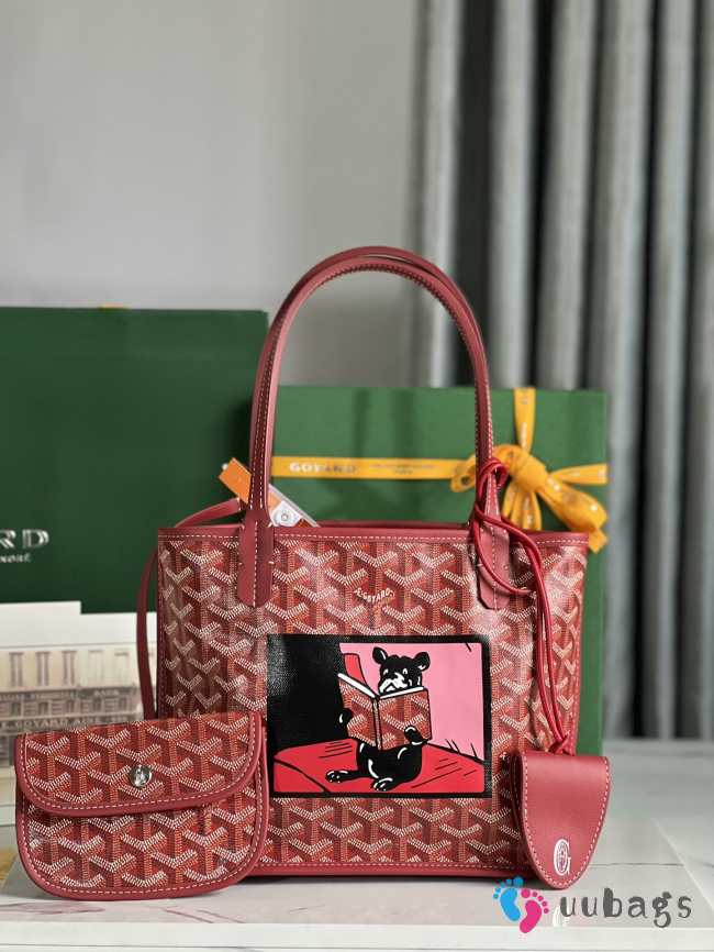 Goyard Anjou mini tote bag in red 20x20x10cm - 1