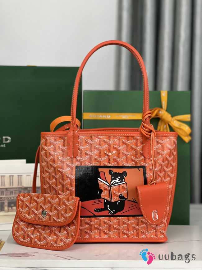 Goyard Anjou mini tote bag in orange 20x20x10cm - 1