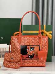 Goyard Anjou mini tote bag in orange 20x20x10cm - 1