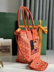 Goyard Anjou mini tote bag in orange 20x20x10cm - 5