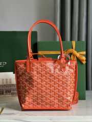 Goyard Anjou mini tote bag in orange 20x20x10cm - 3