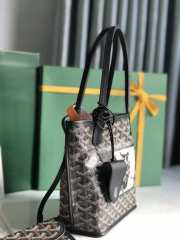 Goyard Anjou mini tote bag in black & tan 20x20x10cm - 4