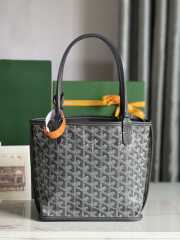 Goyard Anjou mini tote bag in grey 20x20x10cm - 5