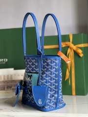 Goyard Anjou mini tote bag in blue 20x20x10cm - 6