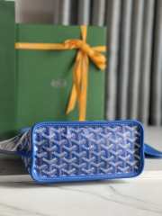 Goyard Anjou mini tote bag in blue 20x20x10cm - 5