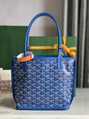 Goyard Anjou mini tote bag in blue 20x20x10cm - 4