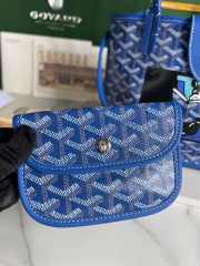 Goyard Anjou mini tote bag in blue 20x20x10cm - 3