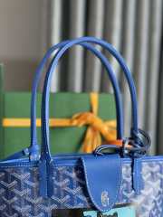 Goyard Anjou mini tote bag in blue 20x20x10cm - 2