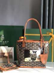 Goyard Anjou mini tote bag in brown 20x20x10cm - 1