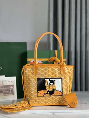 Goyard Anjou mini tote bag in yellow 20x20x10cm