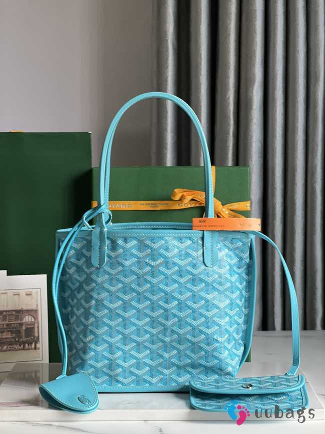 Goyard Mini Anjou Reversible Light Blue Tote Bag 20x20x10cm - 1