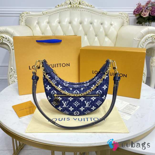 Louis Vuitton Loop Denim Bag Navy Blue 23x13x6cm - 1