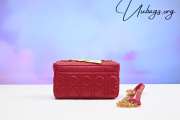 Dior Small Caro Bag Red Supple Cannage Calfskin 20x12x7cm - 3