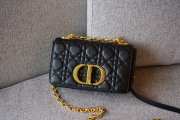 Dior Small Caro Bag Black Supple Cannage Calfskin 20x12x7cm - 1