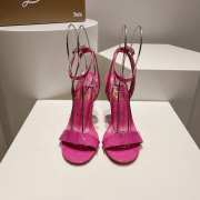 Christian Loubutin Lipgloss Queen 100 Patent-Leather Heeled Sandals In Pink - 3