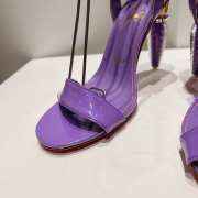 Christian Loubutin Lipgloss Queen 100 Patent-Leather Heeled Sandals In Purple - 2