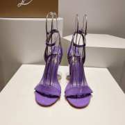 Christian Loubutin Lipgloss Queen 100 Patent-Leather Heeled Sandals In Purple - 5