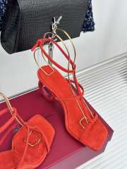 Ferragamo Aglalia X5 heeled sandals in red 8cm - 4