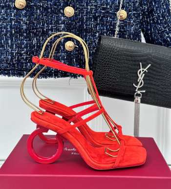 Ferragamo Aglalia X5 heeled sandals in red 8cm