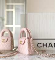 Chanel Clutch With Chain Shiny Aged Calfskin & Gold-Tone Metal Light Pink 8.3x12.5x4cm - 5