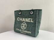 Chanel Deauville S2021 Small Tote Bag In Green 26x7x27cm  - 6