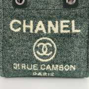 Chanel Deauville S2021 Small Tote Bag In Green 26x7x27cm  - 3