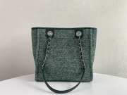 Chanel Deauville S2021 Small Tote Bag In Green 26x7x27cm  - 2