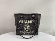 Chanel Deauville S2021 Small Tote Bag In Black 26x7x27cm - 1