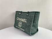 Chanel Deauville S2021 Tote Bag In Green 34x28x14.5cm - 6