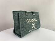 Chanel Deauville S2021 Tote Bag In Green 34x28x14.5cm - 4