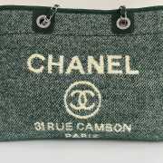 Chanel Deauville S2021 Tote Bag In Green 34x28x14.5cm - 3