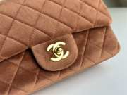 Chanel Brown Suede Double Flap Bag 20x12x6cm - 3