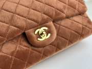 Chanel Brown Suede Double Flap Bag 25.5x15.5x5.5cm - 2