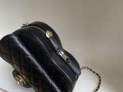 Chanel Love Heart Bag In Black 16.5x18x6.5cm - 4