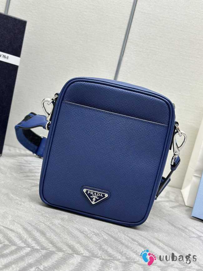 Prada 2VH154 Saffiano shoulder bag in blue 19x16x5cm - 1