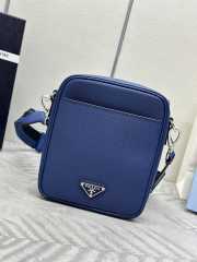 Prada 2VH154 Saffiano shoulder bag in blue 19x16x5cm - 1