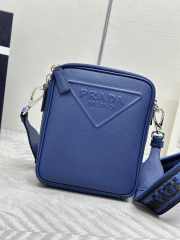 Prada 2VH154 Saffiano shoulder bag in blue 19x16x5cm - 2