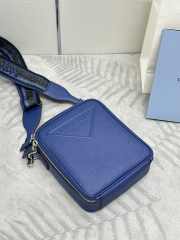 Prada 2VH154 Saffiano shoulder bag in blue 19x16x5cm - 3