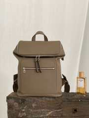 Loewe Leather Goya Slim Backpack In Taupe 38x28x10.5cm - 1