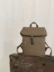 Loewe Leather Goya Slim Backpack In Taupe 38x28x10.5cm - 6